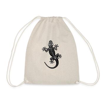 Gecko-Skelett - Turnbeutel - Natur - Vorne