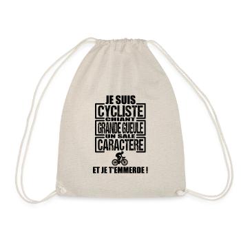 je suis cycliste chiant t-shirt vélo cadeau - Sac de sport léger - nature - Devant