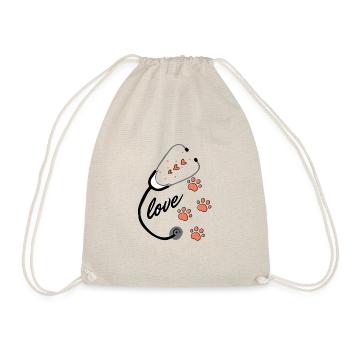 Animal Doctor, Veterinarian, Stethoscope. - Drawstring Bag - nature - Front