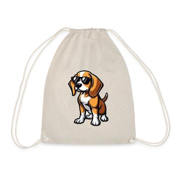 Beagle Dogs Cool Comic - Drawstring Bag - nature - Front