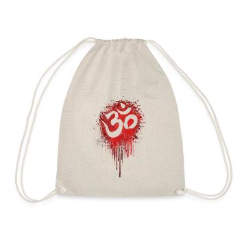 Psychedelic Om Shiva Psytrance - Drawstring Bag - nature - Front