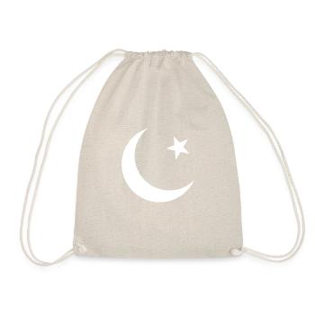 Pakistan Flag FLAGGE FAHNE MOND STERN Cricket Asia - Turnbeutel - Natur - Vorne