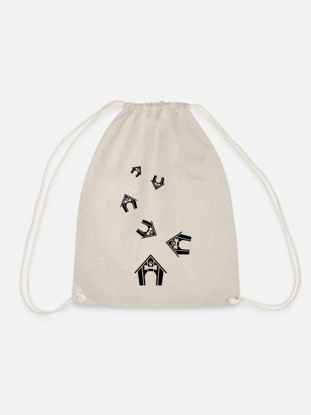 Dog house dog - Drawstring Bag - nature