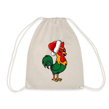 Hahn Comic Christmas - Drawstring Bag - nature - Front