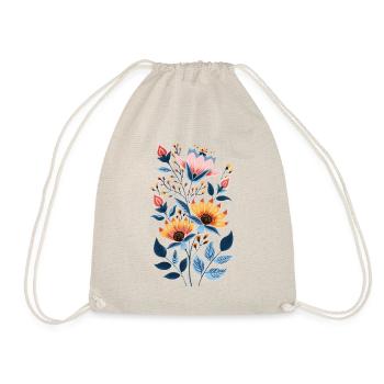 Beautiful floral pattern - Drawstring Bag - nature - Front