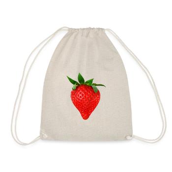Strawberry Fruit Strawberry Fruit Fruit Fruit Fruits - Drawstring Bag - nature - Front