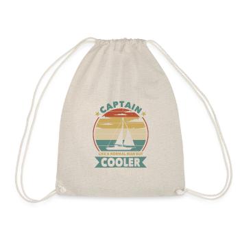 Captain like a normal man but cooler - Drawstring Bag - nature - Front