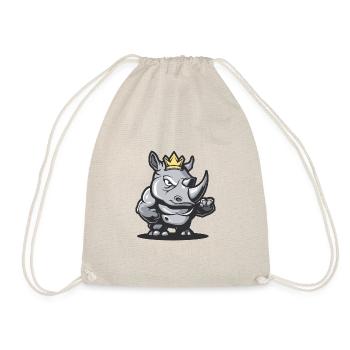 Couronne de bande dessinée de rhinocéros - Sac de sport léger - nature - Devant