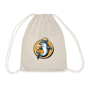 Dolphin Beer Comic - Drawstring Bag - nature - Front