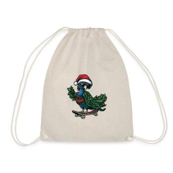 Peacock Bird Christmas Funny - Drawstring Bag - nature - Front