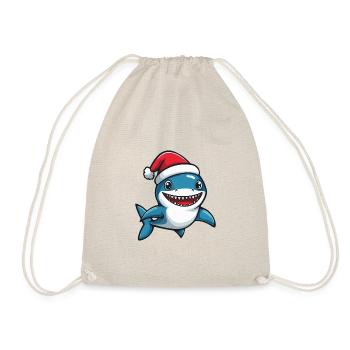 requin Noël mignon - Sac de sport léger - nature - Devant