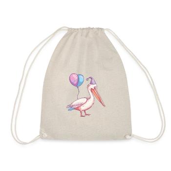 Pelican Bird Birthday Baby - Drawstring Bag - nature - Front