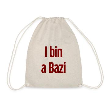 I bin a Bazi – Bayerischer Spruch mit Humor - Turnbeutel - Natur - Vorne