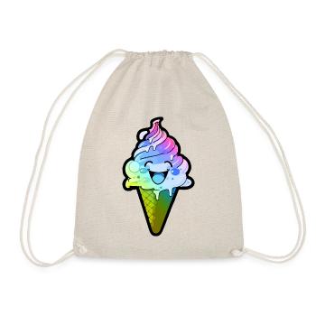 Ice Cream Comic Colorful - Drawstring Bag - nature - Front