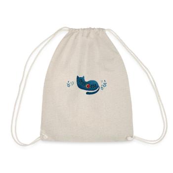 Blaue Katze, Blaue Katze - Turnbeutel - Natur - Vorne