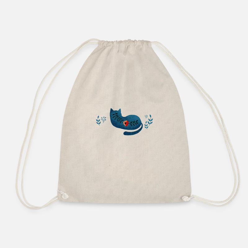 Blaue Katze, Blaue Katze - Turnbeutel - Natur