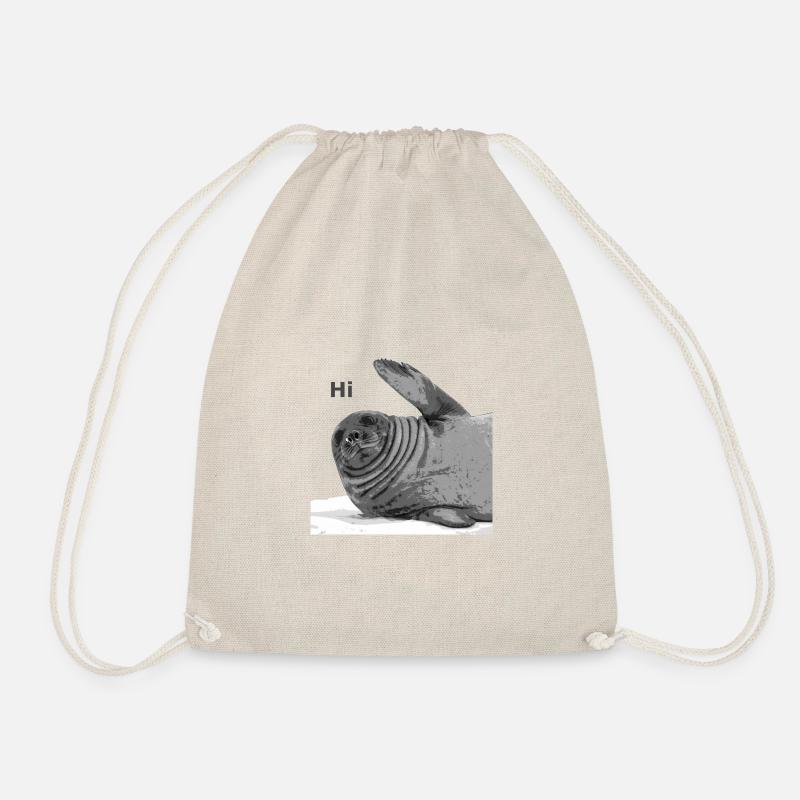 The ringed seal - Drawstring Bag - nature