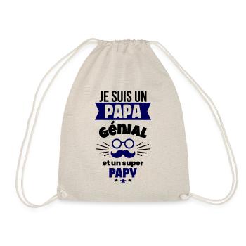 Je suis un papa génial et un super papy - Sac de sport léger - nature - Devant