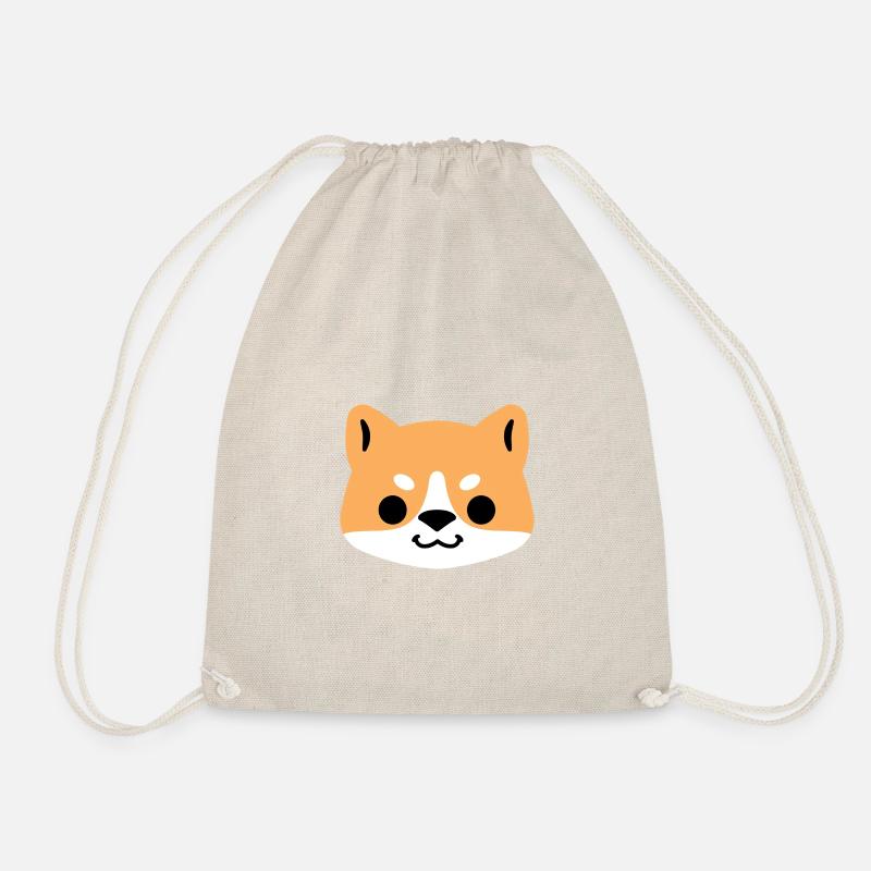 Red Corgi - Drawstring Bag - nature