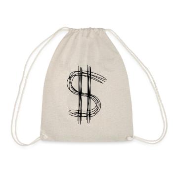 Dollarzeichen Dollar - Turnbeutel - Natur - Vorne