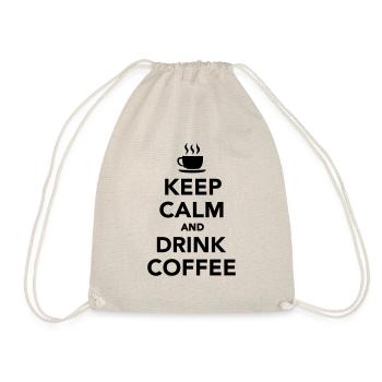 Keep calm and drink coffee - Drawstring Bag - nature - Front