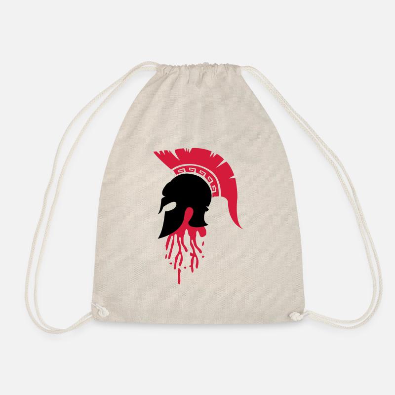 sparta_helm_blood - Drawstring Bag - nature