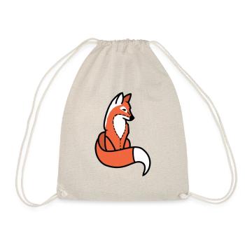 Fox - Drawstring Bag - nature - Front