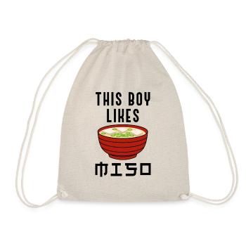 Garçon aime la soupe miso manger des ramen chef - Sac de sport léger - nature - Devant