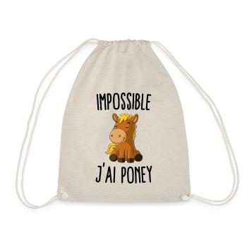 Impossible j'ai poney - Sac de sport léger - nature - Devant