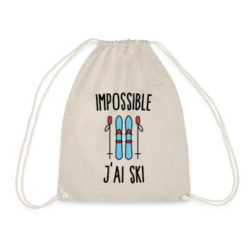 Impossible j'ai ski - Sac de sport léger - nature - Devant