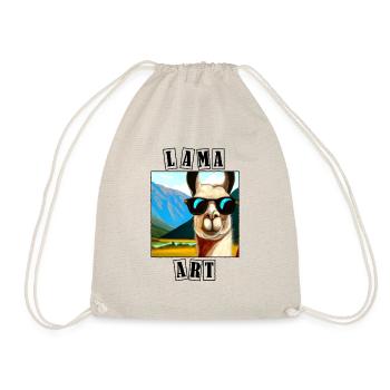 Lama Portrait Gift - Drawstring Bag - nature - Front