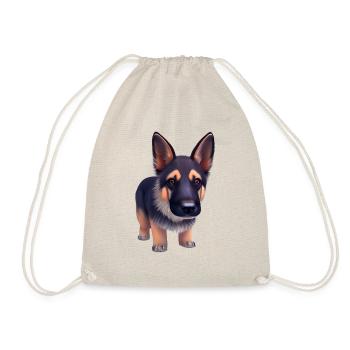 Dog Owner German Shepherd Puppy - Drawstring Bag - nature - Front