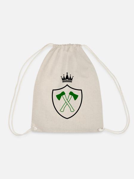 äxte axt wappen - Turnbeutel - Natur