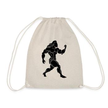 Handsome guy almost naked Greek Hero - Drawstring Bag - nature - Front