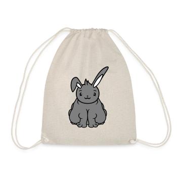 Gros Lapin Assis En Surpoids Gros Affamé Drôle - Sac de sport léger - nature - Devant