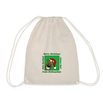 Irish Terrier Weihnacht - Turnbeutel - Natur - Vorne
