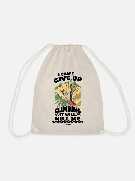 Klettern Berg Alpen Natur Klettersport Geschenk - Turnbeutel - Natur