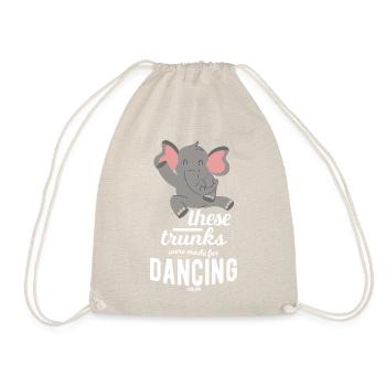 Elephant loves dancing - Drawstring Bag - nature - Front