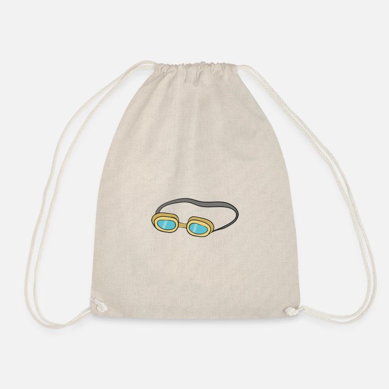 swimming goggles - Drawstring Bag - nature