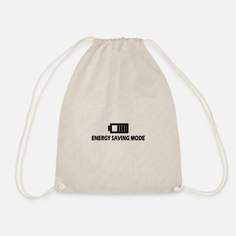 energy saving mode black - Drawstring Bag - nature