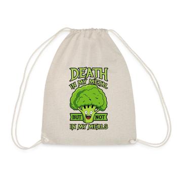 Death in my metal but not in my meals - Vegan - Turnbeutel - Natur - Vorne