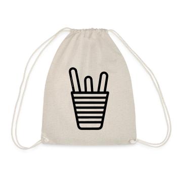 cornet de frites - Sac de sport léger - nature - Devant
