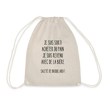je suis sorti acheter du pain - Sac de sport léger - nature - Devant