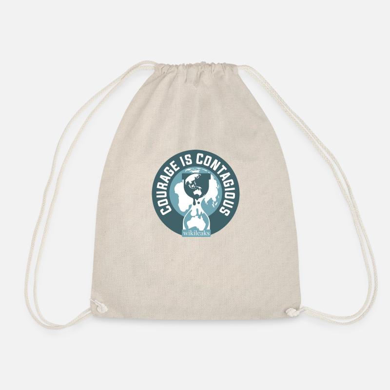 Courage is Contagious - WikiLeaks - Drawstring Bag - nature