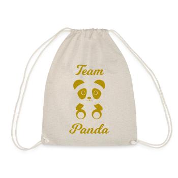 Team Panda Bär as a gift idea - Drawstring Bag - nature - Front