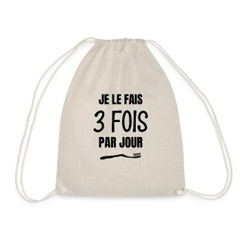 je le fais 3 fois par jour - Sac de sport léger - nature - Devant