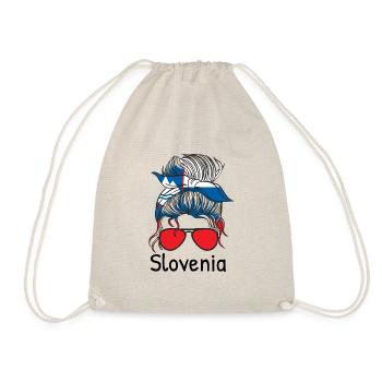 Slovenia Flag Balkans Slovenian Flag Vintage - Drawstring Bag - nature - Front