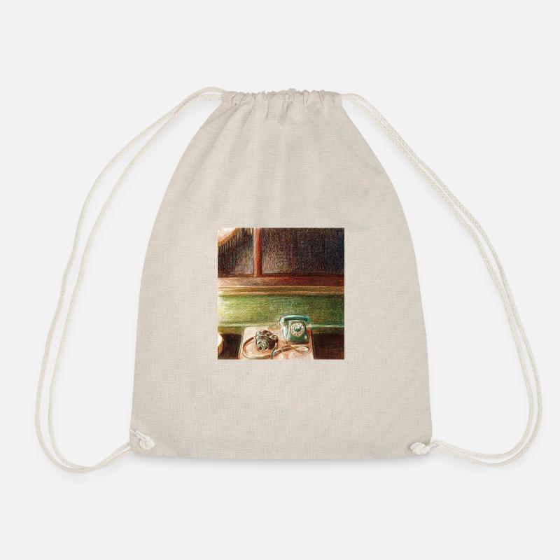 Vintage Evening Illustration - Drawstring Bag - nature