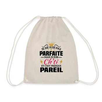 Pas parfaite mais je suis ch'ti - Sac de sport léger - nature - Devant