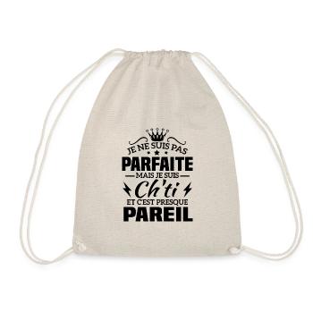 Pas parfaite mais je suis ch'ti - Sac de sport léger - nature - Devant